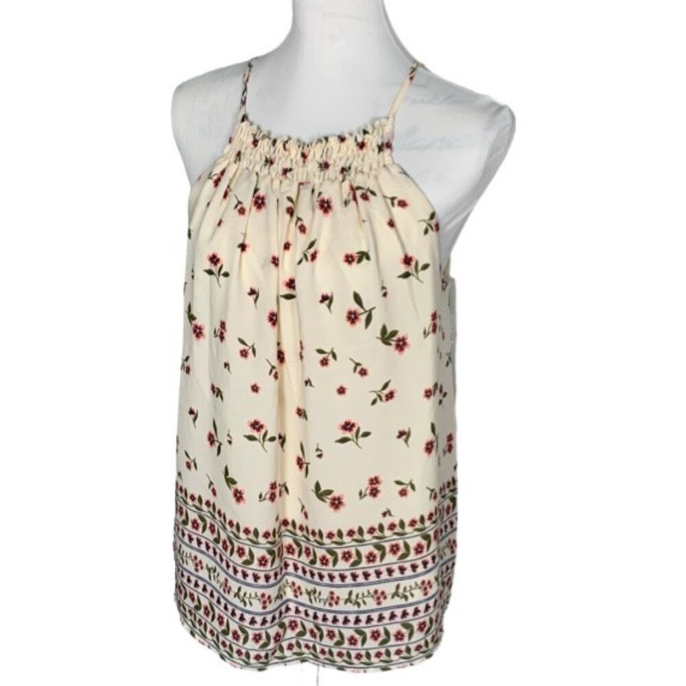 Alya Floral Summer Top Sleeveless Lined USA Made